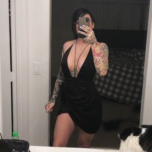 Oh Polly black mini dress